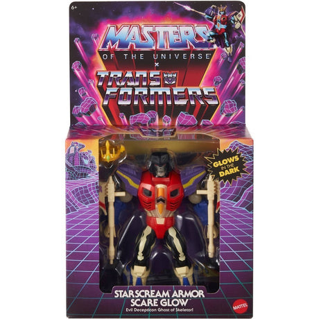 Masters Of The Universe X Transformers Starscream Armor Scare Glow Action Figure