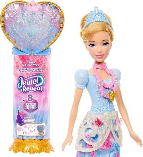 Disney Princess Reveal Cinderella Fashion Doll & Accessories With 8 Surprises
