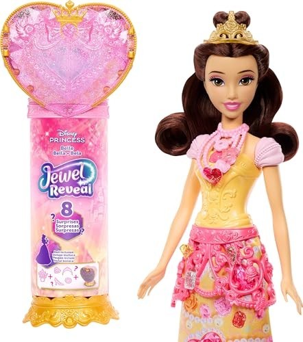 Disney Princess Reveal Belle Fashion Doll & Accessories With 8 Surprises