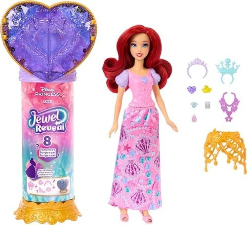 Disney Princess Reveal Ariel Fashion Doll & Accessories With 8 Surprises