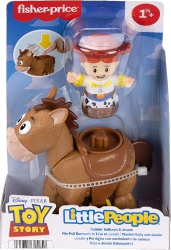 Fisher-Price Little People Disney Pixar Toy Story Bobbin’ Bullseye Horse & Jessie