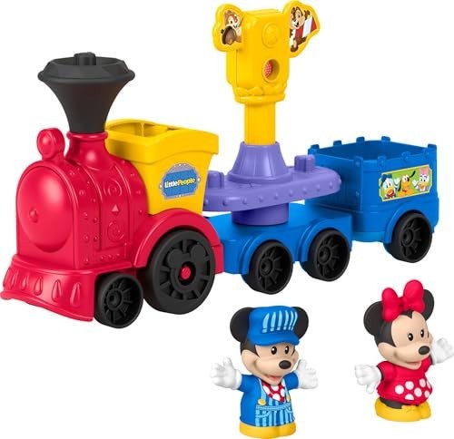 Fisher-Price Little People Disney Jr Mickey & Minnie Musical Train Toddler Toy With 2 Figures