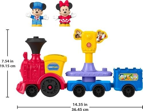 Fisher-Price Little People Disney Jr Mickey & Minnie Musical Train Toddler Toy With 2 Figures