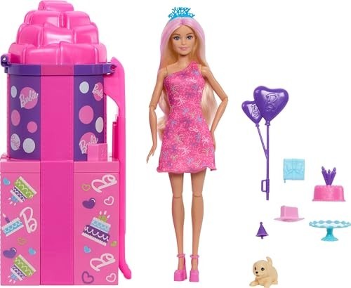 Barbie Reveal Party Unboxed Birthday Surprise & Slide