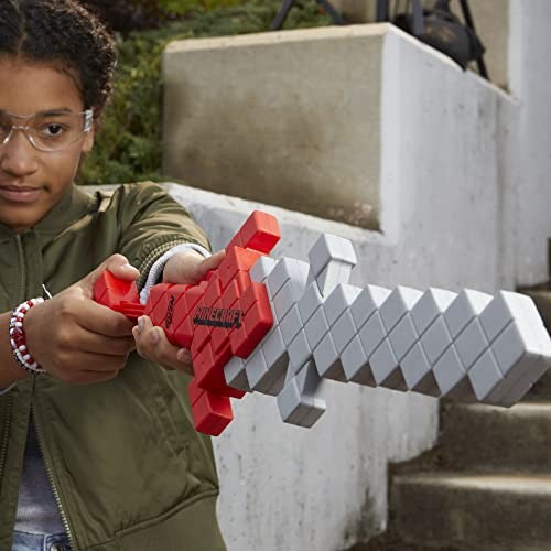 Nerf Minecraft Heartstealer Sword 4 Nerf Elite Foam Darts Foam Blade Dart Blaster