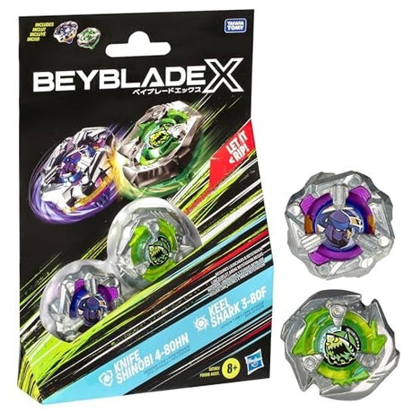 BEYBLADE X DUEL PACK - KEEL SHARK & KNIFE SHINOBI