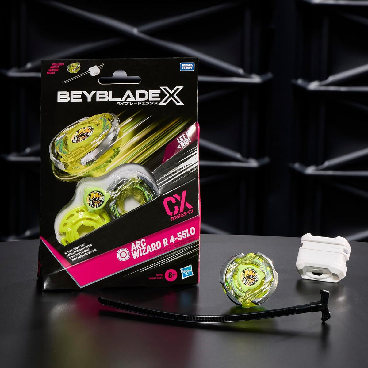 Beyblade Beyblade X Arc Wizard R 4-55LO CX Starter Pack Set with Stamina Type Top & Launcher  Ages 8+