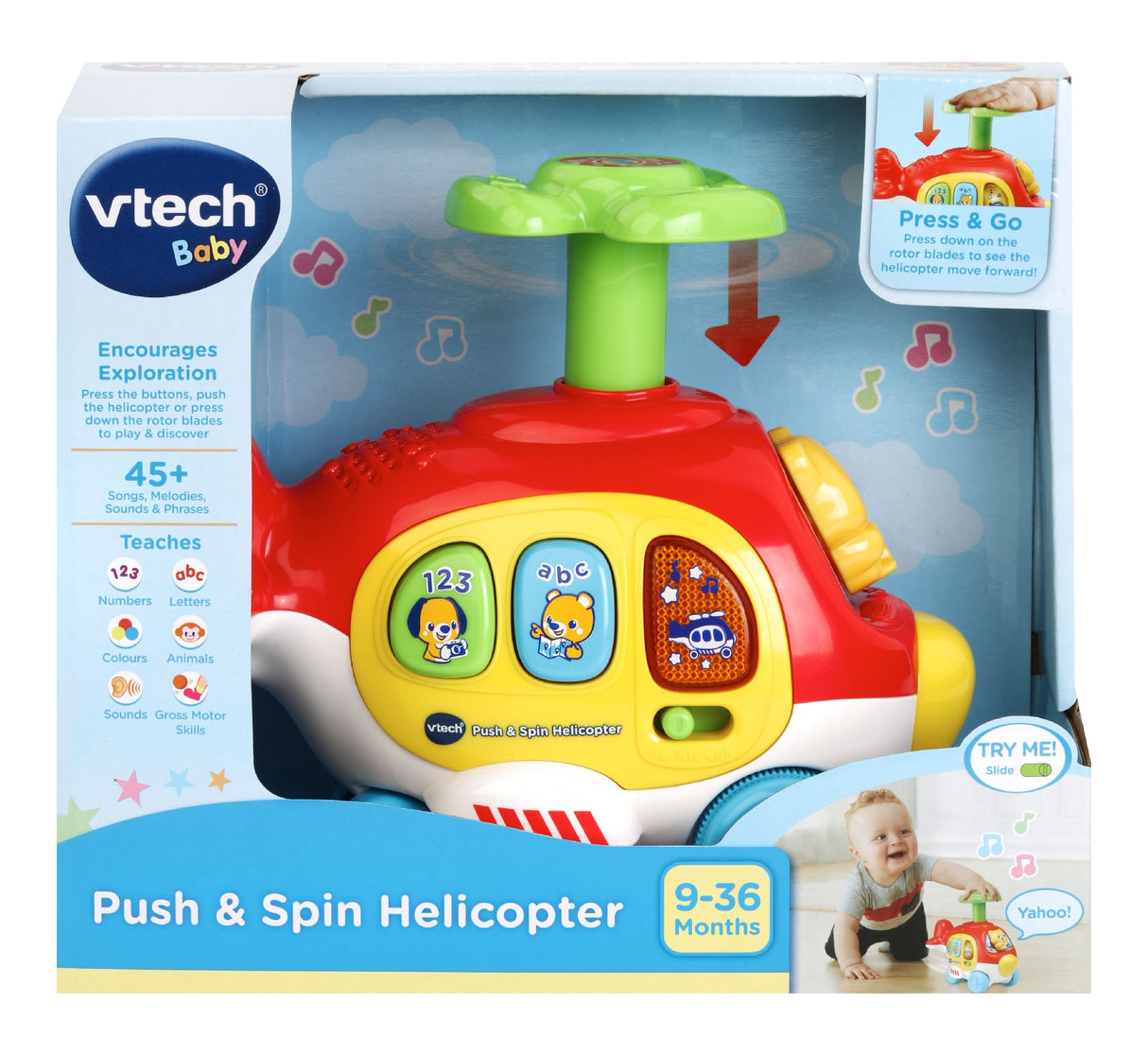 VTECH BABY PUSH & SPIN HELICOPTER