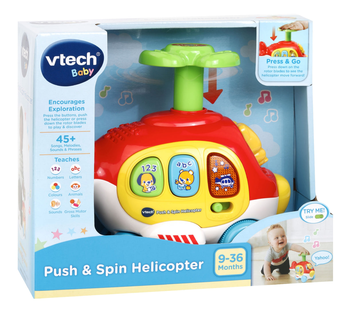 VTECH BABY PUSH & SPIN HELICOPTER