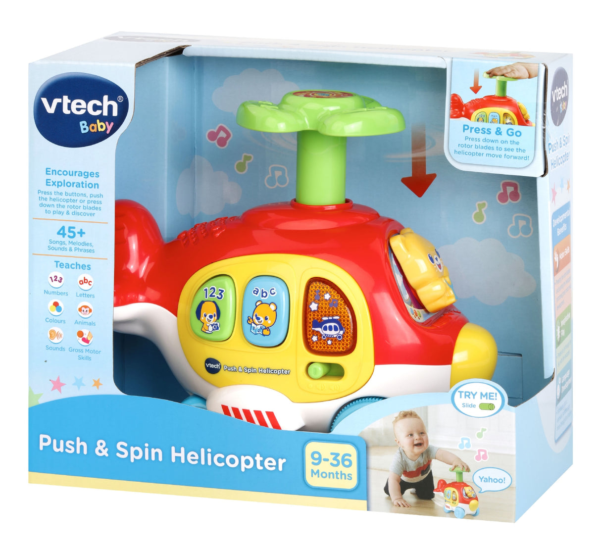 VTECH BABY PUSH & SPIN HELICOPTER