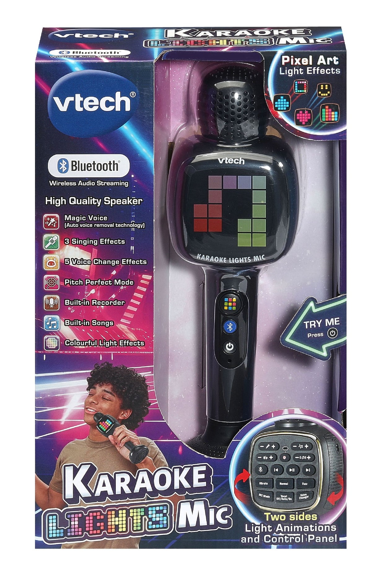 Kiditech Karaoke Lights Mic - Black