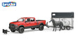 Bruder 1/16 2500 Power Wagon W/ Horse Trailer And Horse