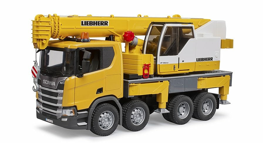 Bruder 1/16 Scania Super 560R Liebherr Crane Truck W/ LIGHTS & SOUNDS