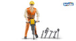 BRUDER CONSTRUCTION WORKER WITH ACCESSORIES