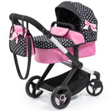 BAYER DOLL PRAM XEO COMPACT BLACK & PINK