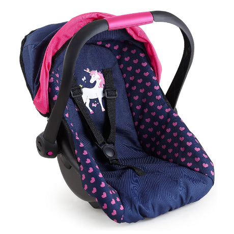 Bayer Doll Car Capsule Blue / Pink Hearts / Unicorn