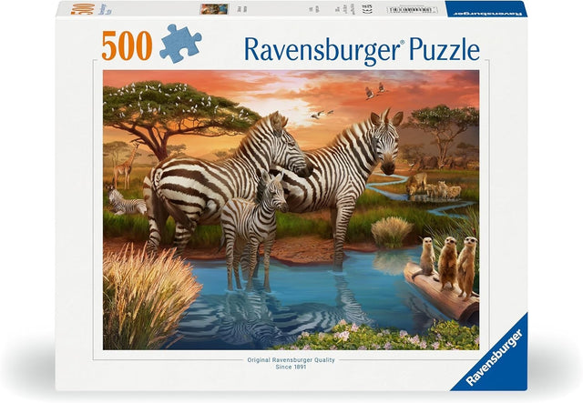 Ravensburger Zebras At Waterhole 500 Piece