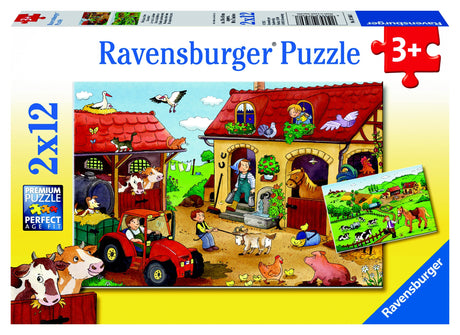 RBURG - WORKING ON THE FARM PUZZLE 2X12PC