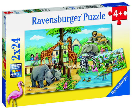 RAVENSBURGER WELCOME TO THE ZOO PUZZLE 2 X 24PC