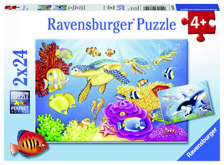 RAVENSBURGER-COLOURFUL UNDERWATER WORLD PUZZLE 2X24PC