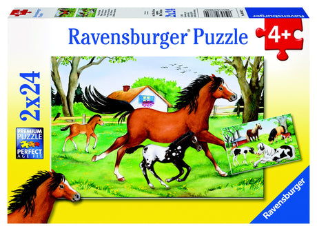 RAVENSBURGER WORLD OF HORSES PUZZLE 2X24PC