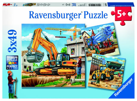 RBURG - CONSTRUCTION VEHICLE PUZZLE 3X49PC