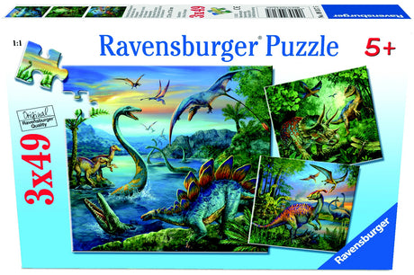 RAVENSBURGER DINOSAUR FASCINATION PUZZLE 3X49PC