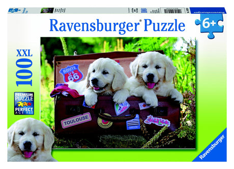 RAVENSBURGER TRAVELLING PUPS PUZZLE 100PC