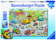 RAVENSBURGER VEHICLES IN THE CITY PUZZLE 100PC