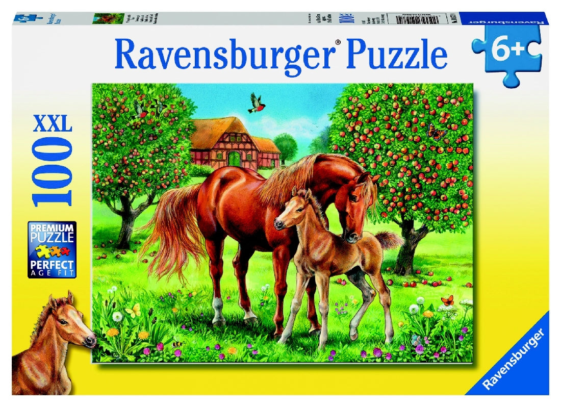 RAVENSBURGER HORSES IN THE FIELD PUZZLE 100PC