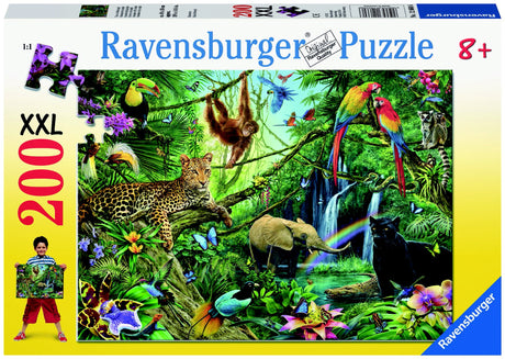 RAVENSBURGER ANIMALS IN THE JUNGLE PUZZLE 200PC