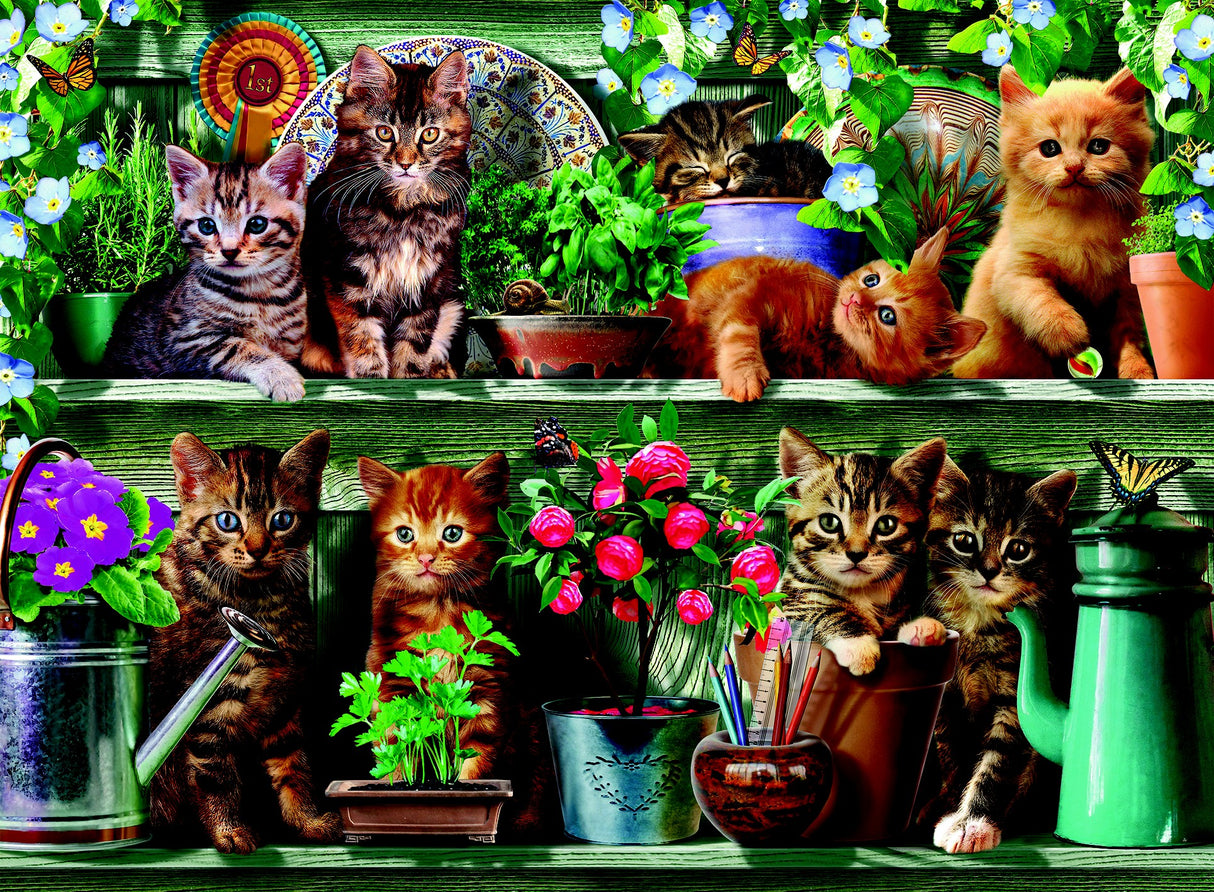 RAVENSBURGER- CATS ON THE SHELF PUZZLE 500PC