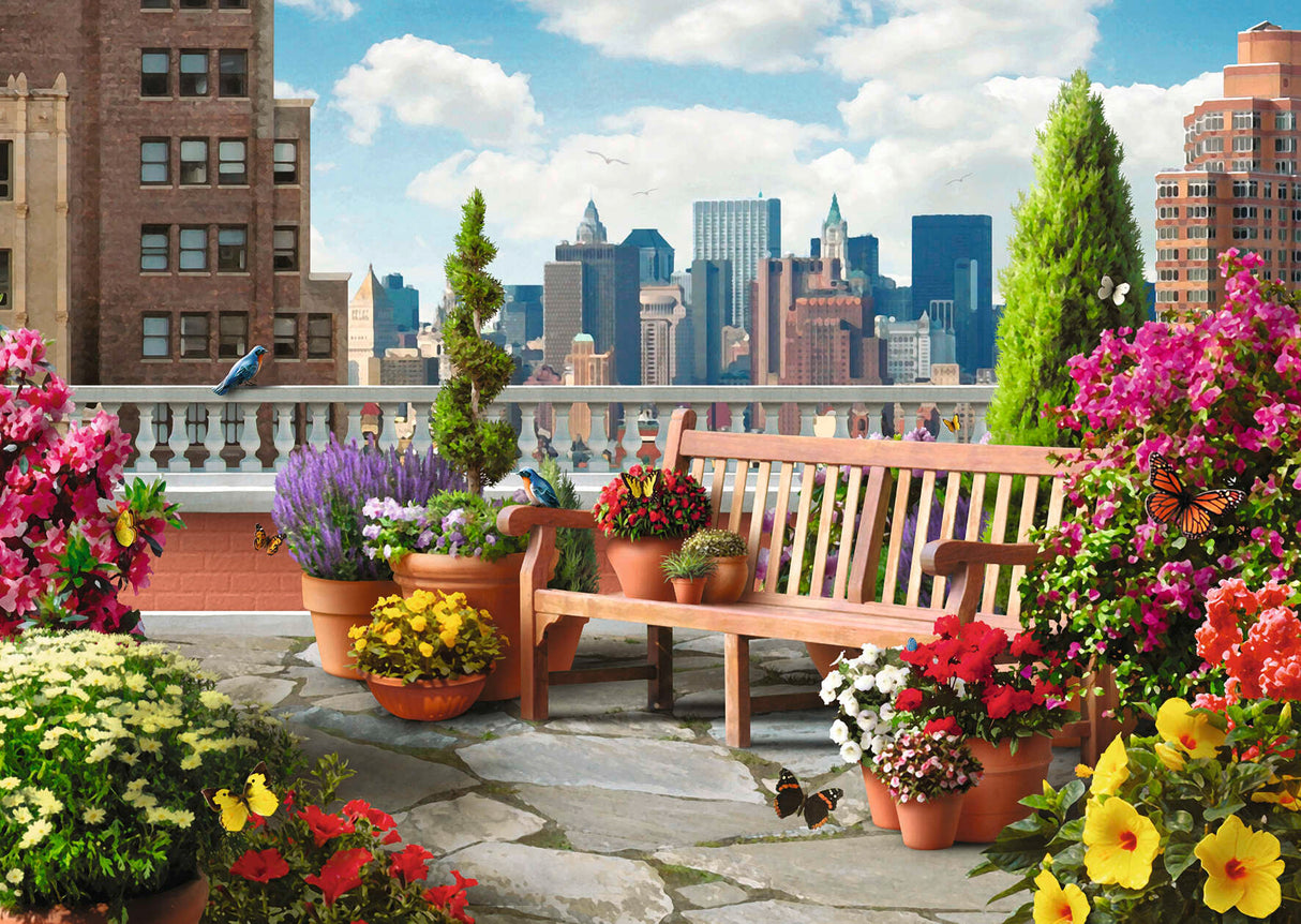 Ravensburger Rooftop Garden Lge Form Puzzle 500 Piece