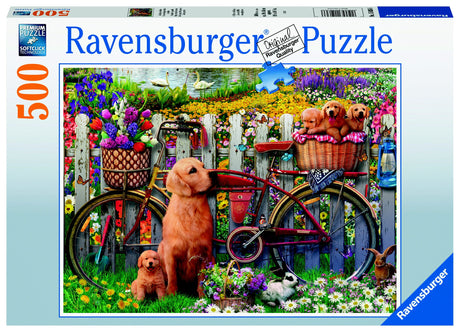 RAVENSBURGER CUTE DOGS IN THE GARDEN 500PC