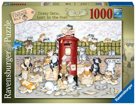 RAVENSBURGER CRAZY CATS LOST IN THE POST 1000PC