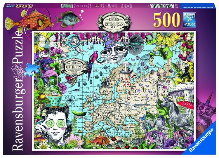 RBURG - EUROPEAN MAP, QUIRKY CIRCUS 500PC