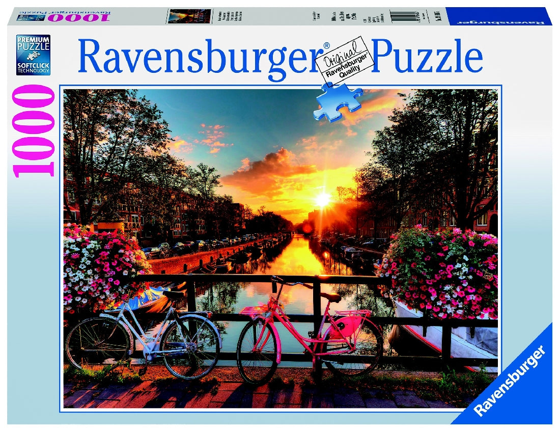 RAVENSBURGER BICYCLES IN AMSTERDAM PUZZLE 1000PC