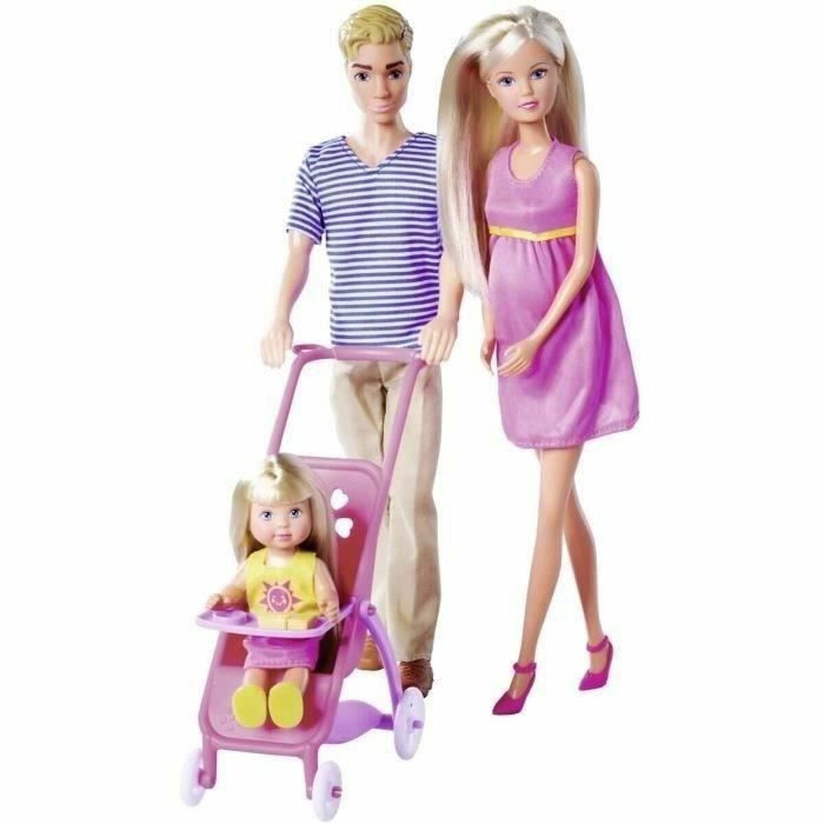 Steffi Love Happy Family Doll W/ Stroller Playset Kids/Children Toy 3y+