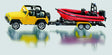 SIKU - JEEP WITH BOAT