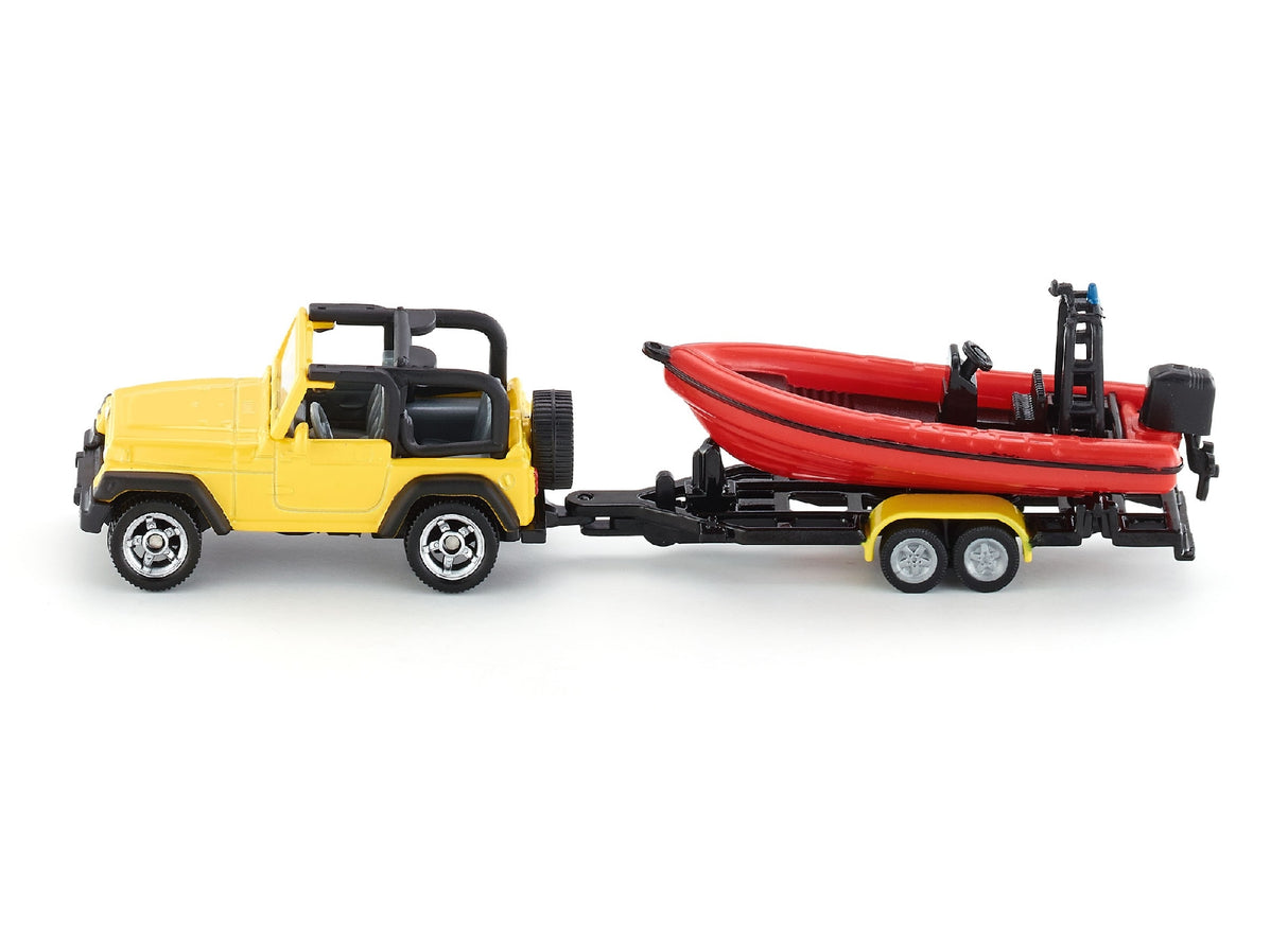 SIKU - JEEP WITH BOAT