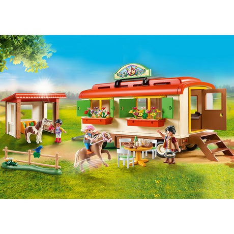 Playmobil - Pony Shelter W/ Mobile Home