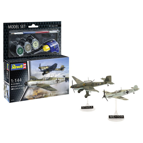 Revell Model Set Messerschmitt Bf109e & Ju87b
stuka 1/144 Scale