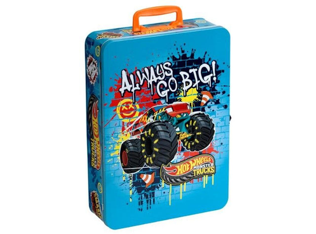 Hot Wheels Collection Tin Carry Case For 8 Monster Trucks