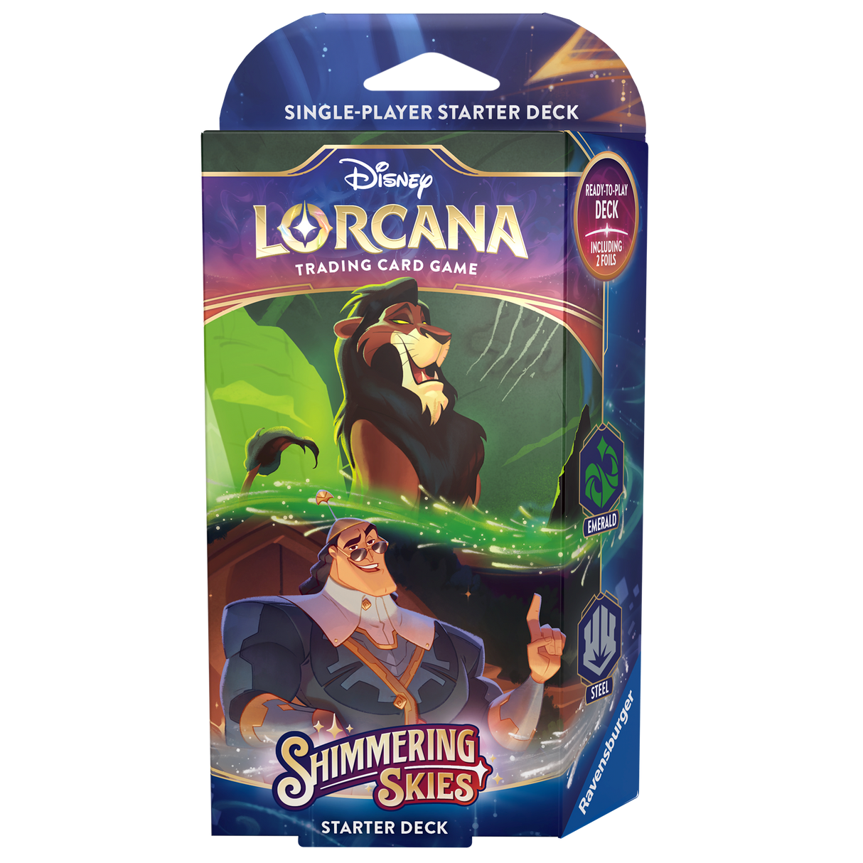 DISNEY LORCANA S5 Shimmering Skies Starter Deck B- Emerald & Steel