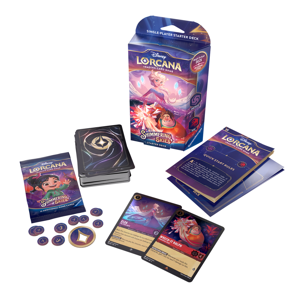 DISNEY LORCANA S5 Shimmering Skies Starter Deck A - Amethyst & Ruby