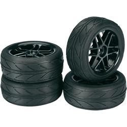 Absima Wheel Set Onroad 6 Spoke - Black