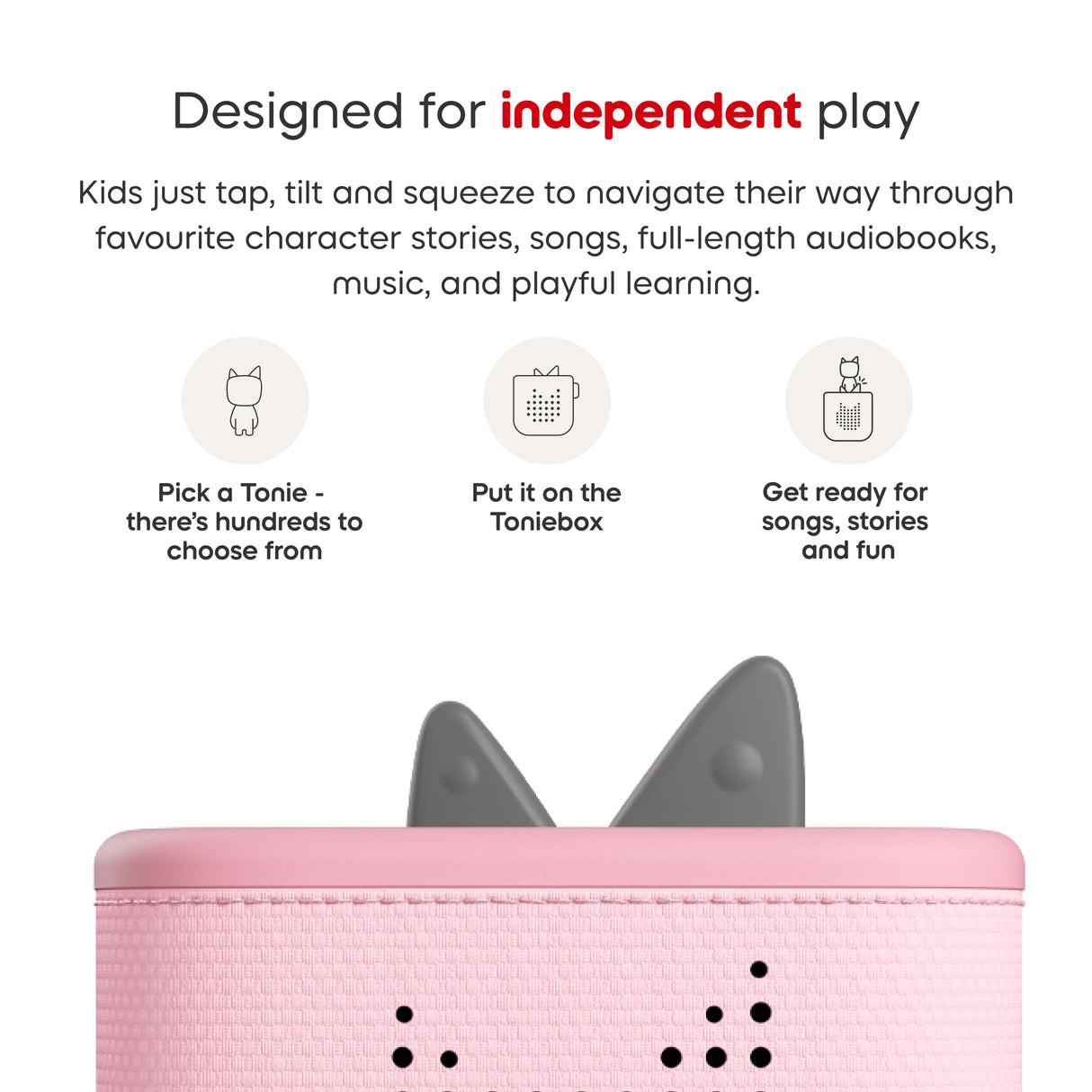 Tonies® Toniebox 2 Starter Set with Creative Tonie Rubie - Cloud Pink