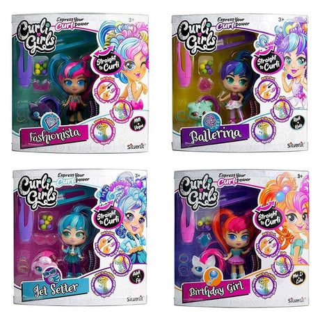 Curli Girls Doll And Pet Set Asst