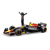 Bburago Formula Racing 2023 F-1 Red Bull Racing RB-19 with #1 Max Verstappen Figurine