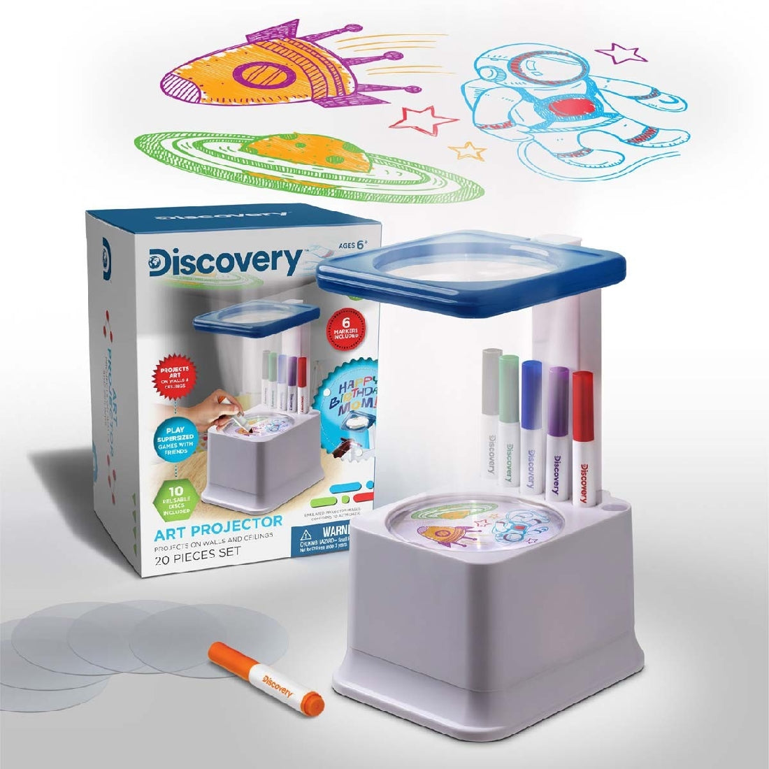 Discovery Toy Sketcher Projector with 6 Color Markers